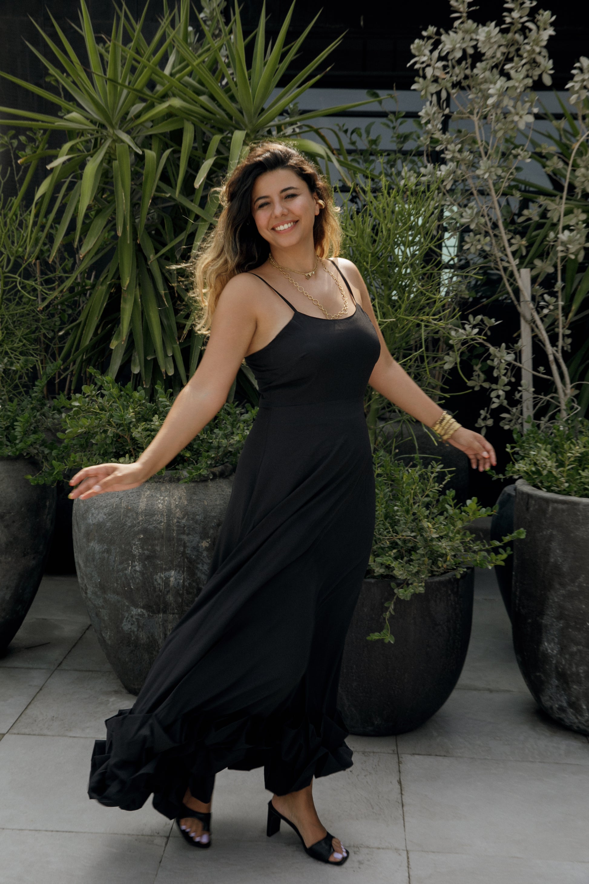 aurelia crepe maxi dress Tuckernuck Black Crepe Jersey Smocked Aurelia Dress Black / M